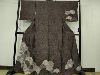 平和屋本店●極上　創業200年・7代目永治屋清左衛門　訪問着　お召地　雪輪　吉祥花文　逸品　DZAB7191kh6