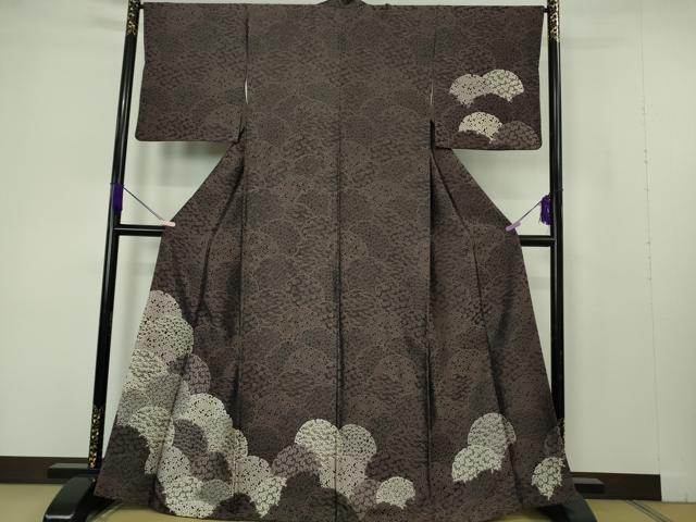 平和屋本店●極上　創業200年・7代目永治屋清左衛門　訪問着　お召地　雪輪　吉祥花文　逸品　DZAB7191kh6