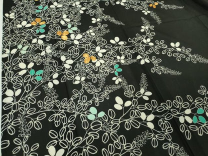 平和屋本店＊極上　夏物　訪問着　絽　駒刺繍　花萩文　黒地　金糸　逸品　DZAB7196kh6