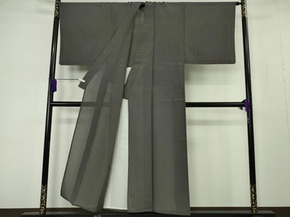 平和屋本店＊極上　夏物　男性　紗紬　縞　藍鉄色×桔梗鼠色　逸品　DZAB7198kh6