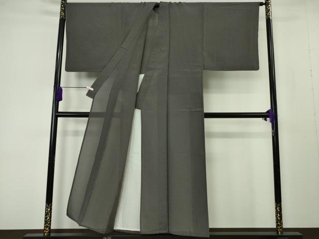 平和屋本店＊極上　夏物　男性　紗紬　縞　藍鉄色×桔梗鼠色　逸品　DZAB7198kh6