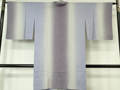 平和屋着物∞極上　道中着　スリーシーズン　春夏秋　塵除け　ロング丈　よろけ縞紋紗　暈し染め　逸品　DZAB7219kh6