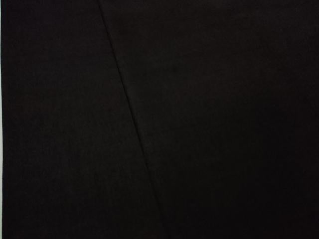 平和屋本店●極上　本場結城紬　重要無形文化財　色無地　暗黒色　逸品　DZAB7222kh6