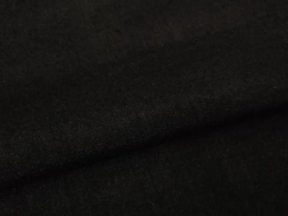 平和屋本店●極上　本場結城紬　重要無形文化財　色無地　暗黒色　逸品　DZAB7222kh6