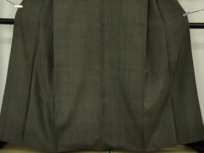 平和屋本店●極上　Maru　Factory　丸山正　紬　格子　高島屋扱い　逸品　DZAB7223kh6