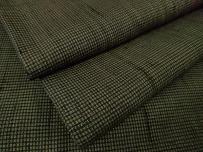 平和屋本店●極上　Maru　Factory　丸山正　紬　格子　高島屋扱い　逸品　DZAB7223kh6