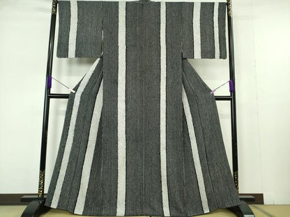 平和屋本店●極上　本疋田絞り　小紋　間道　黒地　鈴乃屋扱い　逸品　DZAB7226kh6