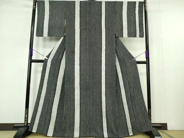 平和屋本店●極上　本疋田絞り　小紋　間道　黒地　鈴乃屋扱い　逸品　DZAB7226kh6
