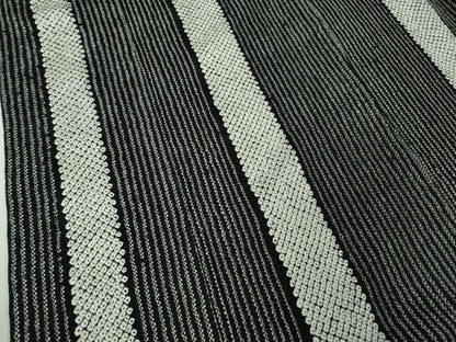 平和屋本店●極上　本疋田絞り　小紋　間道　黒地　鈴乃屋扱い　逸品　DZAB7226kh6