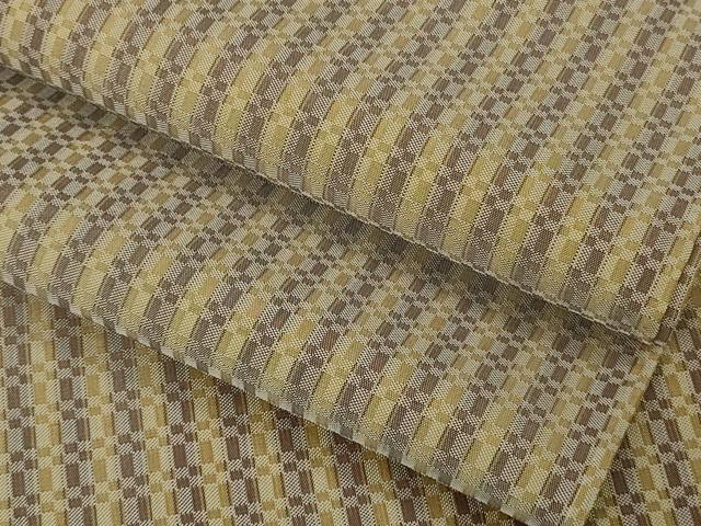 平和屋本店▽極上　山下八百子　本場黄八丈　市松綾織　単衣　逸品　未使用　DZAB7230kh6