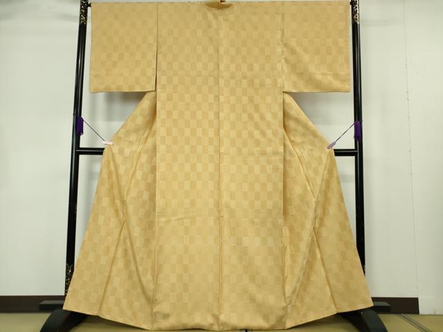 平和屋本店●希少　人間国宝　宮平初子　琉球古代織　首里花織　両面浮花織　飴色地　参考資料付き　逸品　DZAB7233kh6