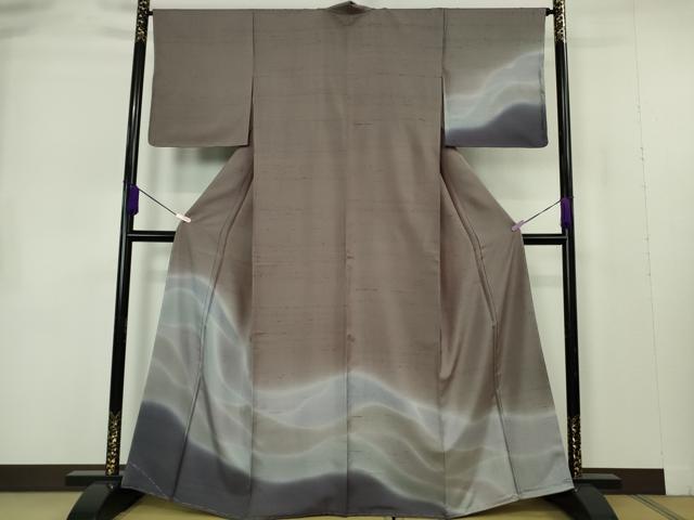 平和屋本店●極上　創業280年 誉田屋源兵衛 石川県指定無形文化財 牛首紬 白山工房　手織り　訪問着　反端付き　逸品　未使用　DZAB7234kh6
