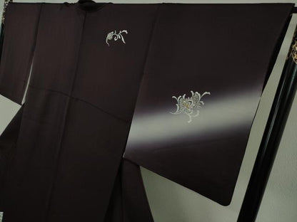 平和屋本店●極上　訪問着　総刺繍　洋花文　暈し染め　金銀糸　逸品　DZAB7238kh6