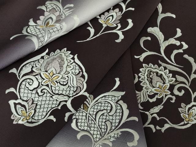 平和屋本店●極上　訪問着　総刺繍　洋花文　暈し染め　金銀糸　逸品　DZAB7238kh6