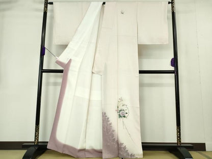 平和屋本店●極上　竹珠庵　訪問着　螺鈿　枝花　薄桜色地　暈し染め　金銀彩　反端付き　逸品　未使用　DZAB7248kh6