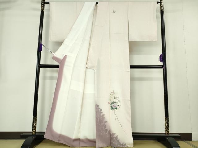 平和屋本店●極上　竹珠庵　訪問着　螺鈿　枝花　薄桜色地　暈し染め　金銀彩　反端付き　逸品　未使用　DZAB7248kh6