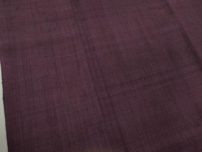 平和屋本店●極上　浦野理一　経節紬　色無地　桑の実色　逸品　DZAB7249kh6
