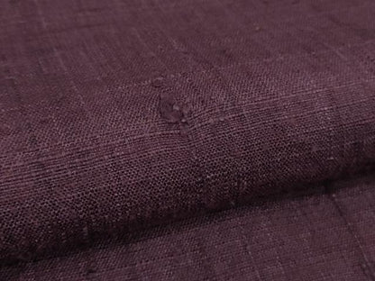 平和屋本店●極上　浦野理一　経節紬　色無地　桑の実色　逸品　DZAB7249kh6