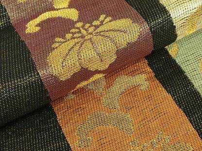 平和屋着物●極上　創業280年　誉田屋源兵衛　六通柄袋帯　スリーシーズン帯　吉祥間道　黒地　金銀糸　逸品　DZAB7254kh6