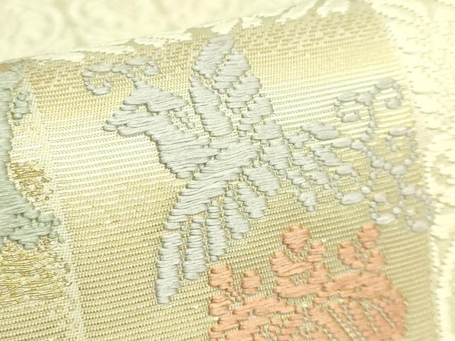 平和屋着物●極上　山口美術織物　皇室　伊勢神宮御用　西陣織　六通柄袋帯　唐織　有職桐竹天子文　金銀糸　逸品　DZAB7257kh6