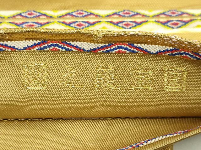 平和屋本店●最高級　龍村平蔵製　太鼓柄　本袋帯　国宝葭之図　金銀糸　高島屋扱い　たとう紙付き　逸品　DZAB7259kh6
