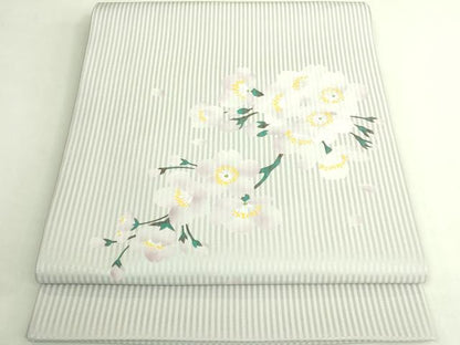 平和屋着物●極上　太鼓柄袋帯　手描き　枝垂れ桜　逸品　DZAB7274kh6