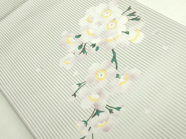 平和屋着物●極上　太鼓柄袋帯　手描き　枝垂れ桜　逸品　DZAB7274kh6