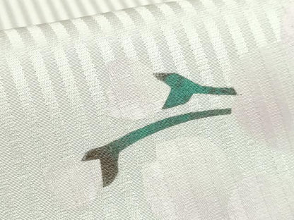 平和屋着物●極上　太鼓柄袋帯　手描き　枝垂れ桜　逸品　DZAB7274kh6