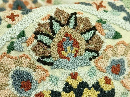 平和屋本店●極上　中国三大刺繍　相良刺繍　総刺繍　袋帯　正倉院花文　金糸　逸品　DZAB7293kh6