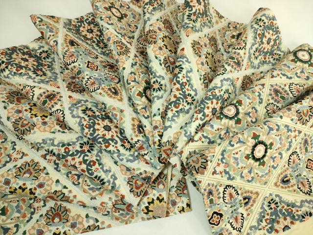 平和屋本店●極上　中国三大刺繍　相良刺繍　総刺繍　袋帯　正倉院花文　金糸　逸品　DZAB7293kh6