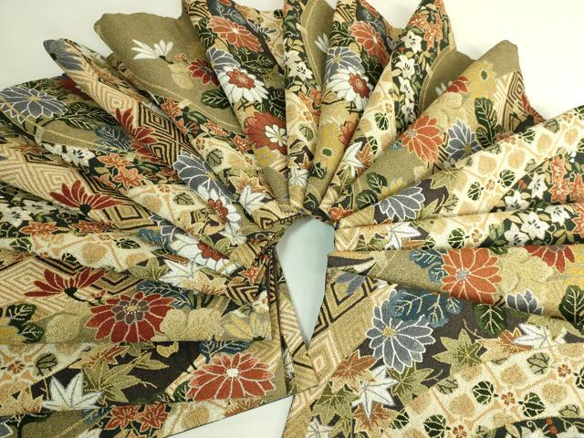 平和屋本店●最高級　中国三大刺繍　総相良刺繍　総刺繍　袋帯　200万粒　総詰め　草花文　金糸　逸品　DZAB7295kh6