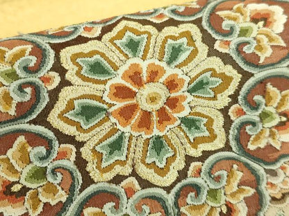 平和屋本店●極上　明綴れ　太鼓柄袋帯　正倉院花文　金糸　逸品　DZAB7306kh6