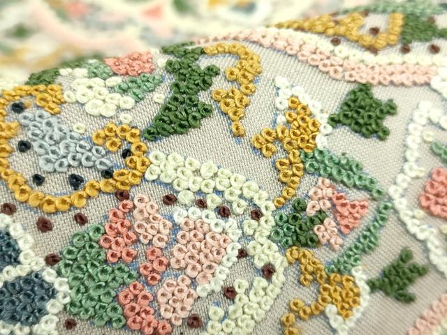 平和屋本店●最高級　中国三大刺繍　相良刺繍　総刺繍　袋帯　正倉院花文　逸品　DZAB7316kh6
