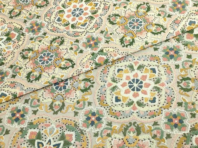 平和屋本店●最高級　中国三大刺繍　相良刺繍　総刺繍　袋帯　正倉院花文　逸品　DZAB7316kh6