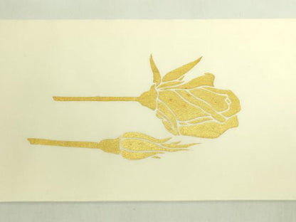 平和屋本店●極上　京都老舗銘店・に志田　塩瀬　九寸名古屋帯　刺繍　金バラ　薔薇　生成り色地　金彩　たとう紙付き　逸品　DZAB7321kh6