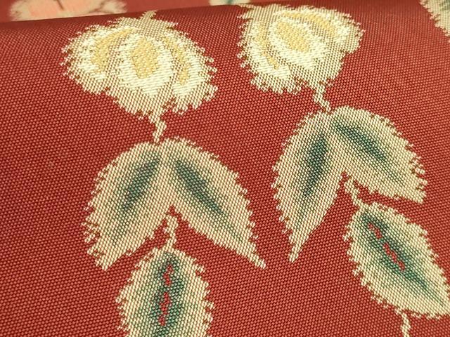 平和屋本店●最高級　人間国宝　北村武資　経錦　六通柄袋帯　枝花紋　逸品　DZAB7347kh6