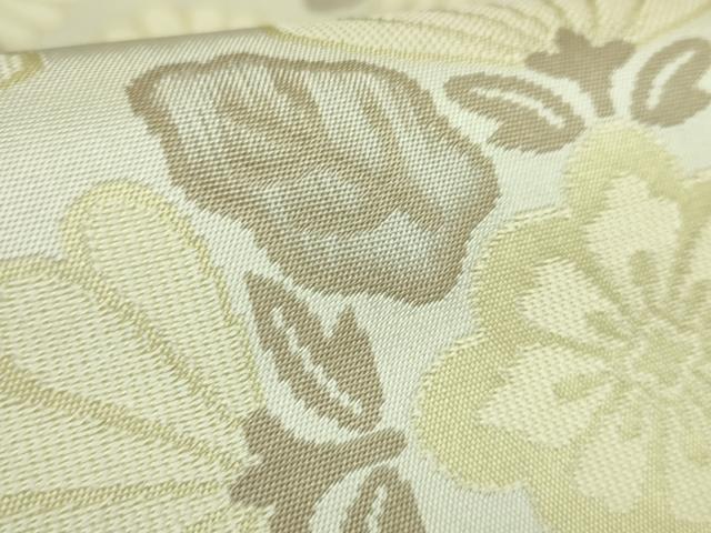 平和屋本店●最高級　人間国宝　北村武資　経錦　六通柄袋帯　平成花紋　逸品　DZAB7348kh6