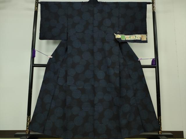 平和屋着物▽極上 本場結城紬 重要無形文化財 単衣 奥順謹製