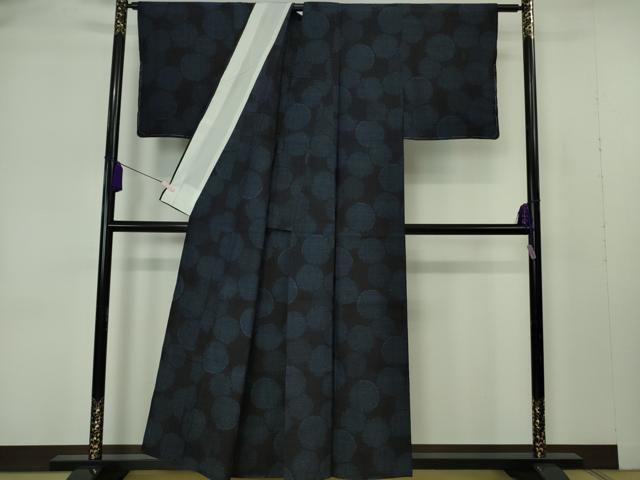平和屋着物▽極上 本場結城紬 重要無形文化財 単衣 奥順謹製