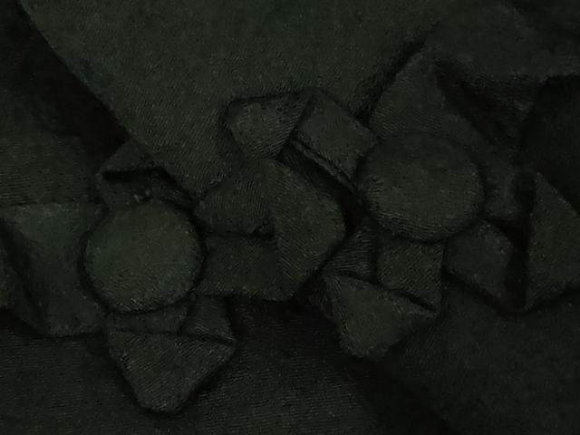 平和屋着物∞極上　道中着　ロング丈　リバーシブル　暈し染め×青緑色　黒地　逸品　未使用　DZAB7354kh6