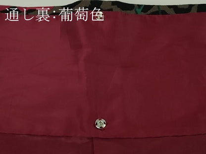 平和屋着物●極上　撫松庵　小紋　袷　薔薇　豹柄　洗える着物　逸品　DZAB7360kh6