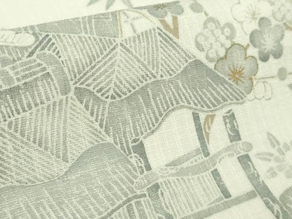 平和屋本店＊極上　夏物　訪問着　紗紬　風景吉祥花文　金彩　ロング丈　逸品　DZAB7369kh6