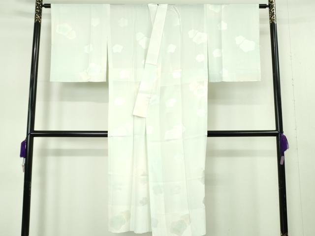平和屋本店●極上　訪問着・長襦袢(無双仕立て)セット　総刺繍　枝垂れ花　鳥の子色地　暈し染め　逸品　未使用　DZAB7372kh6