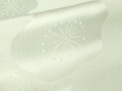 平和屋本店●極上　訪問着・長襦袢(無双仕立て)セット　総刺繍　枝垂れ花　鳥の子色地　暈し染め　逸品　未使用　DZAB7372kh6