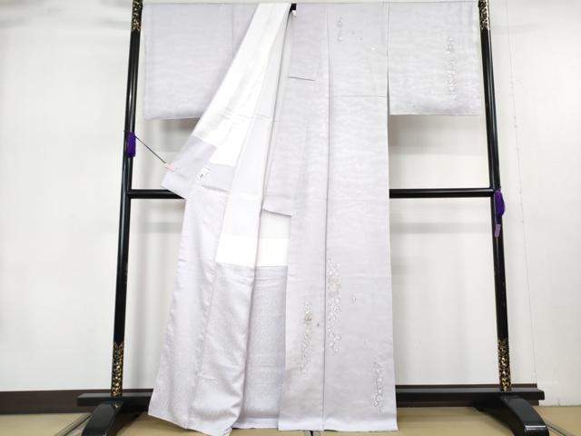 平和屋本店●極上　山口美術織物 皇室 伊勢神宮御用 西陣織　訪問着　総刺繍　鳥獣花唐草文　桜鼠色地　金銀糸　逸品　未使用　DZAB7380kh6