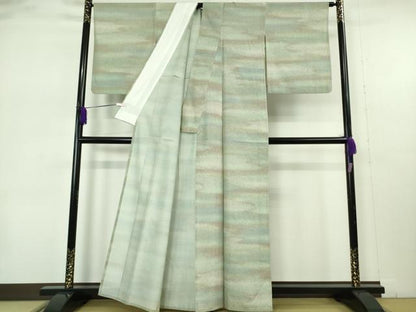 平和屋本店＊極上　夏物　石川県指定無形文化財　夏牛首紬　白山工房　手織り　逸品　DZAB7385kh6