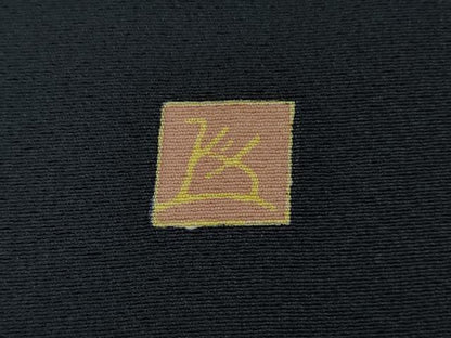 平和屋本店●極上　男性　訪問着　キングサイズ　作家物　風神雷神　黒地　逸品　DZAB7393kh6