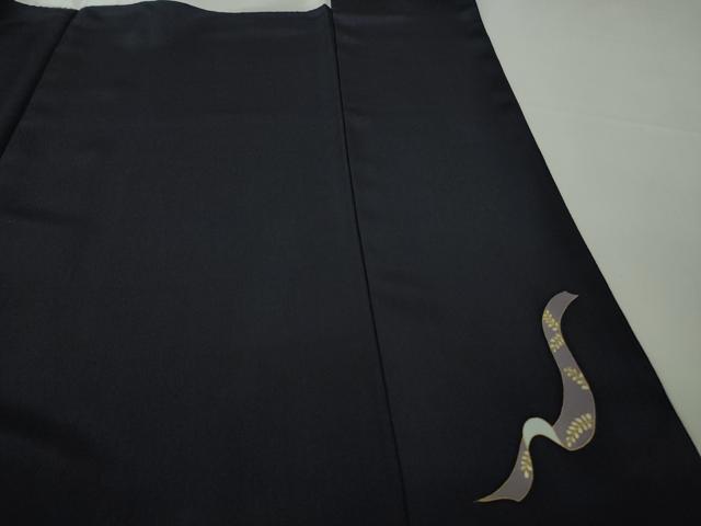 平和屋本店●極上　男性　訪問着　キングサイズ　作家物　風神雷神　黒地　逸品　DZAB7393kh6