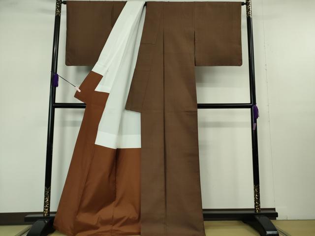 平和屋本店●超希少　本場黄八丈　たつみ綾　紬　伝統工芸士　西條吉広　笹本久美代　手織　証紙付き　逸品　DZAB7399kh6