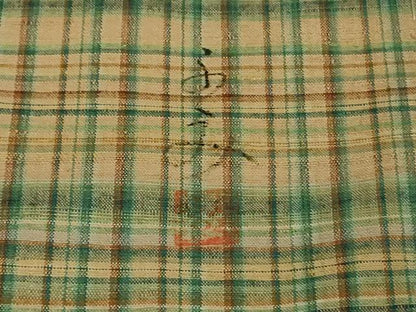 平和屋本店●希少　人間国宝　志村ふくみ　紬　格子　落款有り　ふくみ印　逸品　未使用　DZAB7400kh6